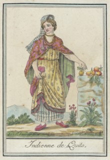Costumes de Différents Pays, 'Indienne de Quito', c1797. Creators: Jacques Grasset de Saint-Sauveur, LF Labrousse.