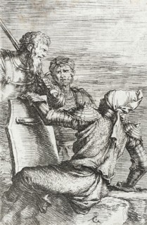 Figurine: Three Soldiers, between circa 1656 and circa 1657. Creator: Salvator Rosa.