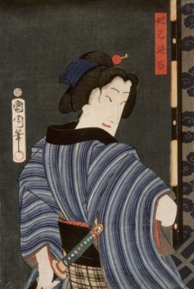 The Actor Ichimura Kakitsu IV in a Female Role, between circa 1863 and circa 1868. Creator: Toyohara Kunichika.