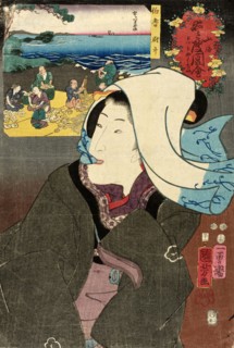 Beauty in Wind: Totto yakutae, 1852. Creator: Utagawa Kuniyoshi.