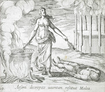 Medea Restoring Aeson's Youth, published 1606. Creators: Antonio Tempesta, Wilhelm Janson.