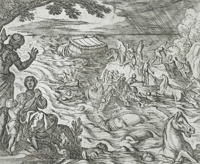 The Flood, published 1606. Creators: Antonio Tempesta, Wilhelm Janson.