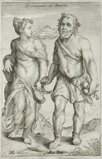 Vertumnus and Pomona, between 1607 and 1610. Creator: Workshop of Jacob Matham.