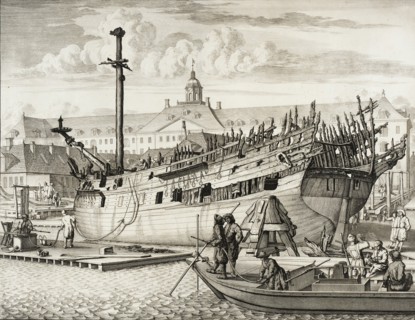 A Vessel in Dry-Dock, 17th century. Creator: Unknown.