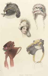 Fashion Plate (Head Dresses), 1823. Creator: Unknown.