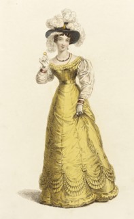 Fashion Plate (Dinner Dress), 1825. Creator: Unknown.