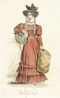 Fashion Plate (Walking Dress), 1825. Creator: Unknown.