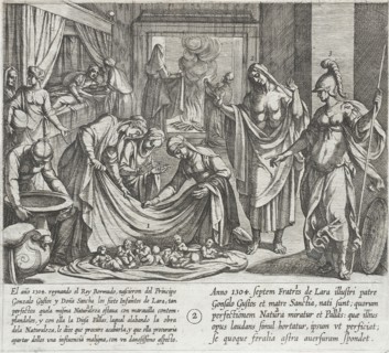 Pallas Praises Nature at the Birth of the Infantes, Promising to Protect Them from Evil, 1612. Creator: Antonio Tempesta.