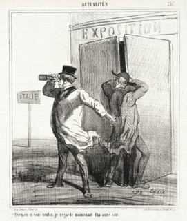 Fermez (l'Exposition) si vous voulez , je regarde maintenant d'un autre côte (l'Italie), 1867. Creator: Cham.