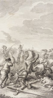 Plate XXIV from Life and Adventures of the Knight Don Quixote de la Mancha, 1780. Creator: Daniel Berger.