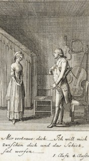 Plate 2 for Schiller's 'Intrigue and Love', 1785. Creator: Daniel Nikolaus Chodowiecki.