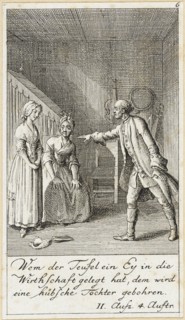 Plate 6 for Schiller's 'Intrigue and Love', 1785. Creator: Daniel Nikolaus Chodowiecki.