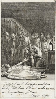 Plate 12 for Schiller's 'Intrigue and Love', 1785. Creator: Daniel Nikolaus Chodowiecki.