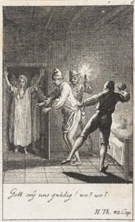 Plate 6 for Thomas Smollett's 'The Adventures of Peregrine Pickle', 1785. Creator: Daniel Nikolaus Chodowiecki.