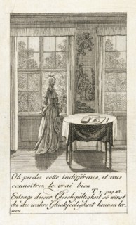 Illustration for 'Caroline of Lichtfield', 1786. Creator: Daniel Nikolaus Chodowiecki.