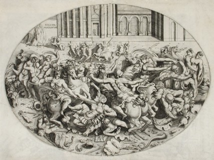 Battle of the Amazons, 1543. Creator: Enea Vico.