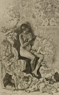 Rimes de joie, 1881. Creator: Félicien Rops.