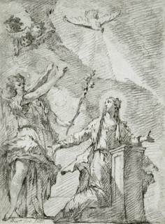 The Annunciation, c1740. Creator: Francesco Fontebasso.