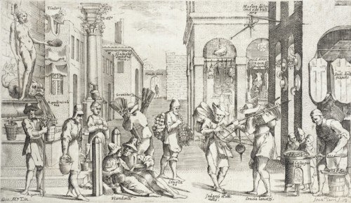 Trades Practiced in Bologna, c1640. Creators: Francesco Curti, Agostino Parisini.