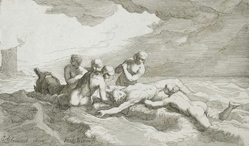 Hero and Leander, 17th century. Creator: Frederick Bloemaert.