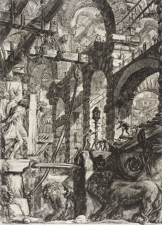 The Lion Bas-Reliefs, 1761. Creator: Giovanni Battista Piranesi.