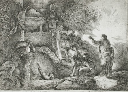 The Raising of Lazarus, between c1647 and c1651. Creator: Giovanni Benedetto Castiglione.