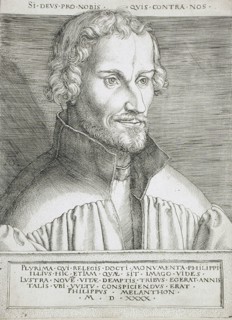 Portrait of Philip Melancthon, 1540. Creator: Heinrich Aldegrever.