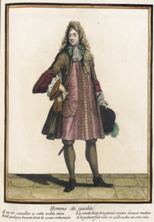 Recueil des modes de la cour de France, 'Homme de Qualité', Bound 1703-1704. Creator: Henri Bonnart.