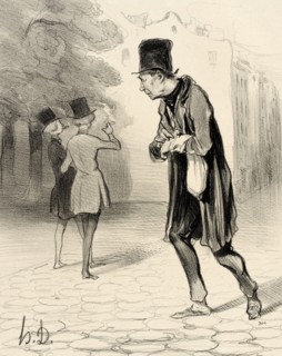 Le Ramasseur de Bouts de Cigares, 1841. Creator: Honore Daumier.