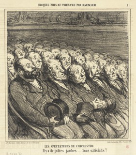 Les Spectateurs de l'orchestre, 1864. Creator: Honore Daumier.