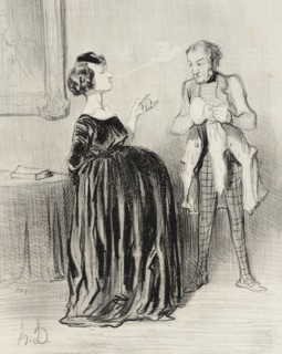 Dis donc...mon mari...j'ai bien envie d'appeler mon drame.., 1844. Creator: Honore Daumier.