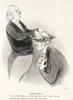 Un Prix de Poësie, 1845. Creator: Honore Daumier.