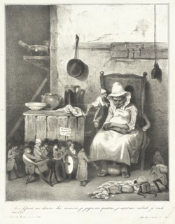 Mon défunt me donne des numéros.., 1833 Creator: Honore Daumier.