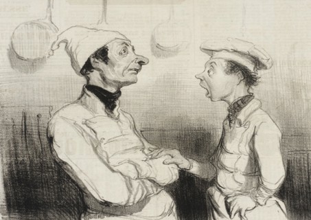 Vous savez bien l'éponge que vous disiez.., 1842. Creator: Honore Daumier.