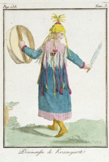 Costume Plate (Devineresse de Krasnajarsk), late 18th to early 19th century. Creator: Jacques Grasset de Saint-Sauveur.