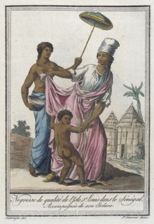 Costumes de Différents Pays, 'Negresse de Qualité de l'Isle St. Louis dans le Sénégal..., c1797. Creator: Jacques Grasset de Saint-Sauveur.