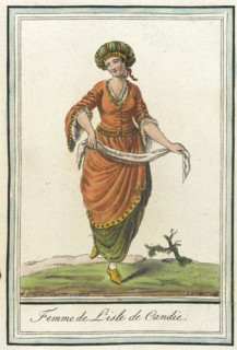 Costumes de Différents Pays, 'Femme de l'Isle de Candie', c1797. Creator: Jacques Grasset de Saint-Sauveur.