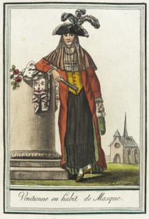 Costumes de Différent Pays, 'Venitienne en Habit de Masque', c1797. Creator: Jacques Grasset de Saint-Sauveur.