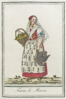 Costumes de Différents Pays, 'Femme de Murcie', c1797. Creator: Jacques Grasset de Saint-Sauveur.
