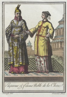 Costumes de Différents Pays, 'Empereur & Femme Noble de la Chine', c1797. Creator: Jacques Grasset de Saint-Sauveur.