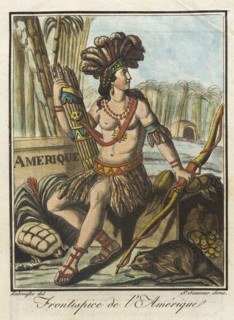 Costumes de Différents Pays, 'Frontispice de l'Amérique', c1797. Creator: Jacques Grasset de Saint-Sauveur.