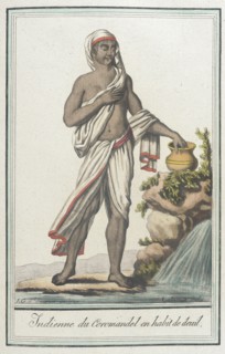 Costumes de Différents Pays, 'Indienne du Coromandel en Habit de Deuil', c1797. Creator: Jacques Grasset de Saint-Sauveur.
