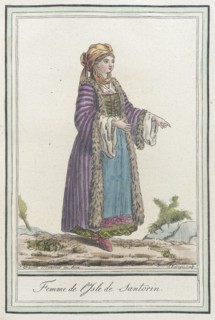 Costumes de Différents Pays, 'Femme de l'Isle de Santorin', c1797. Creator: Jacques Grasset de Saint-Sauveur.
