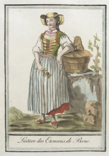 Costumes de Différents Pays, 'Laitiere des Environs de Berne', c1797. Creator: Jacques Grasset de Saint-Sauveur.