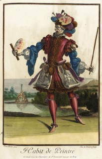Recueil des modes de la cour de France, 'Habit de Peintre', Bound 1703-1704. Creators: Jean Lepautre, Jean Berain, Jacques Le Pautre.