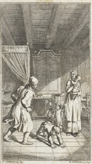 Illustration for Mathias Claudius' 'Asmus Omnia sua secum Portans', published 1783 (?). Creator: Johann Rudolf Schellenburg.