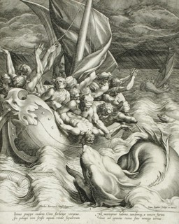 Jonah Thrown to the Whale, c1582. Creator: Johann Sadeler I.