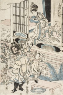 Story of the Nine-tailed Fox, 1807. Creator: Hokusai.