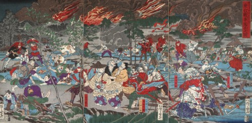 The Battle of Ueno, 1874. Creator: Kawanabe Kyosai.