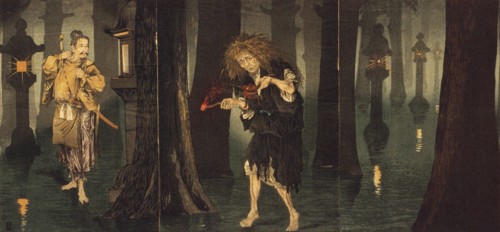 Taira no Tadamori Captures the Priest of Mido, 1884. Creator: Kobayashi Kiyochika.